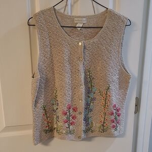 Floral Embroidered Button Down Shirt